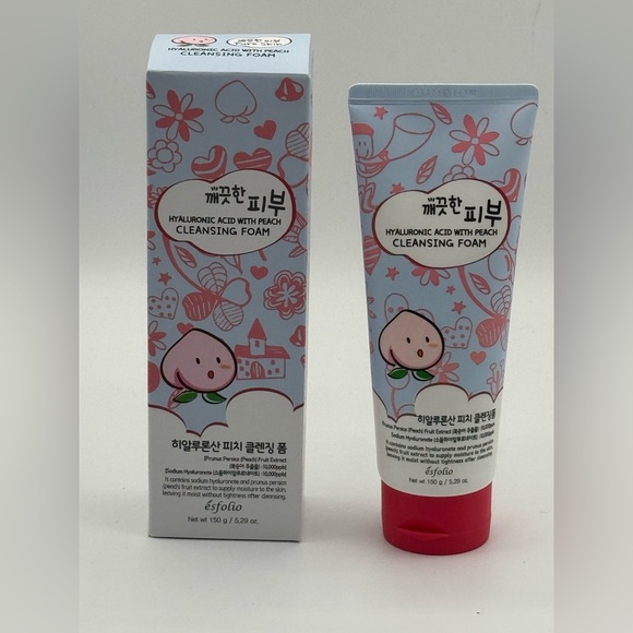 3 Pack Esfolio Vitamin  C, Hydraulic Acid With Peach, Collagen Foaming Cleansers - Picture 5 of 10